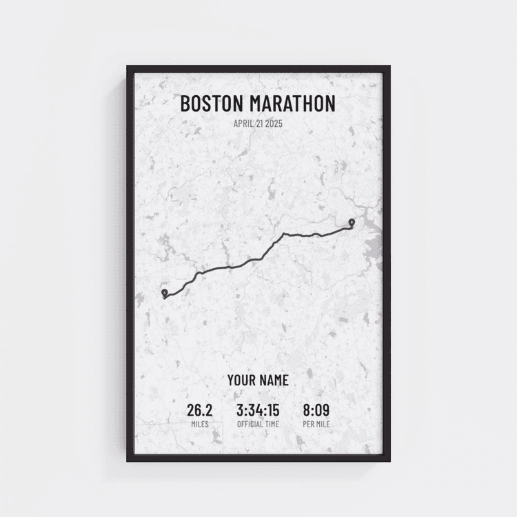 Boston Marathon - Modern Gray