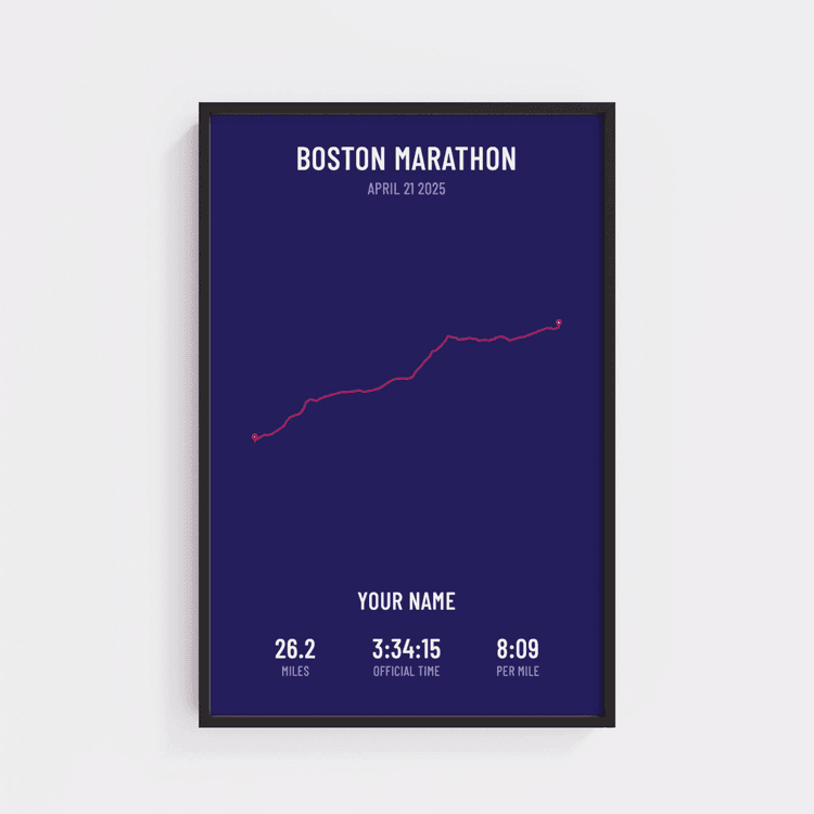 Boston Marathon - Minimal Plum