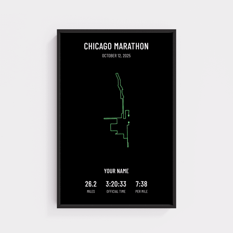 Chicago Marathon - Minimal Black