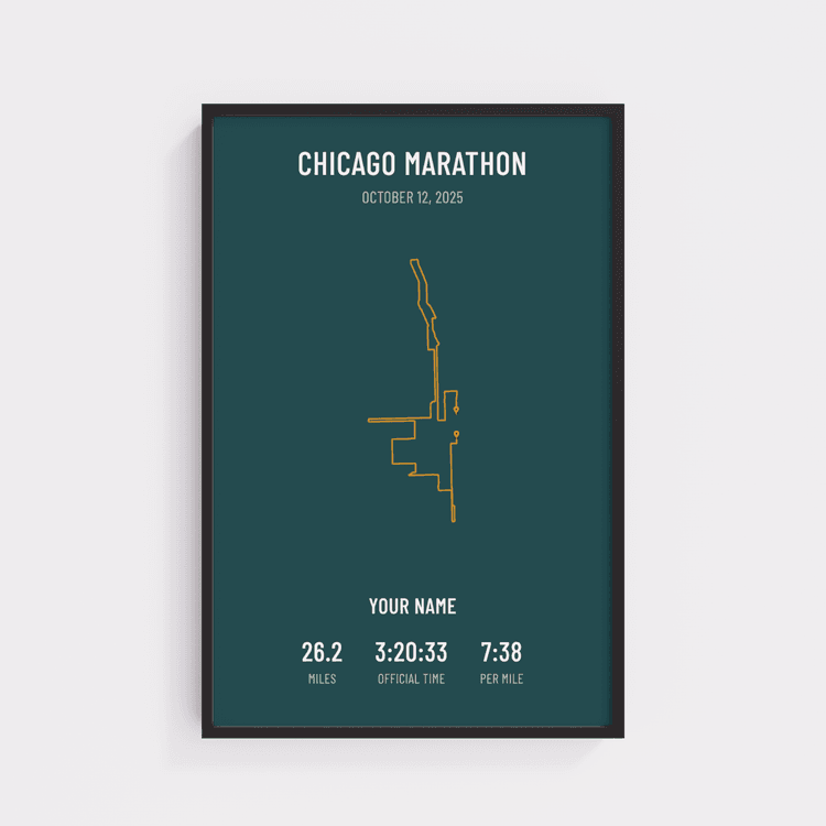 Chicago Marathon - Minimal Emerald