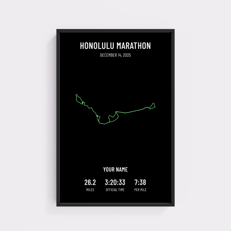 Honolulu Marathon - Minimal Black