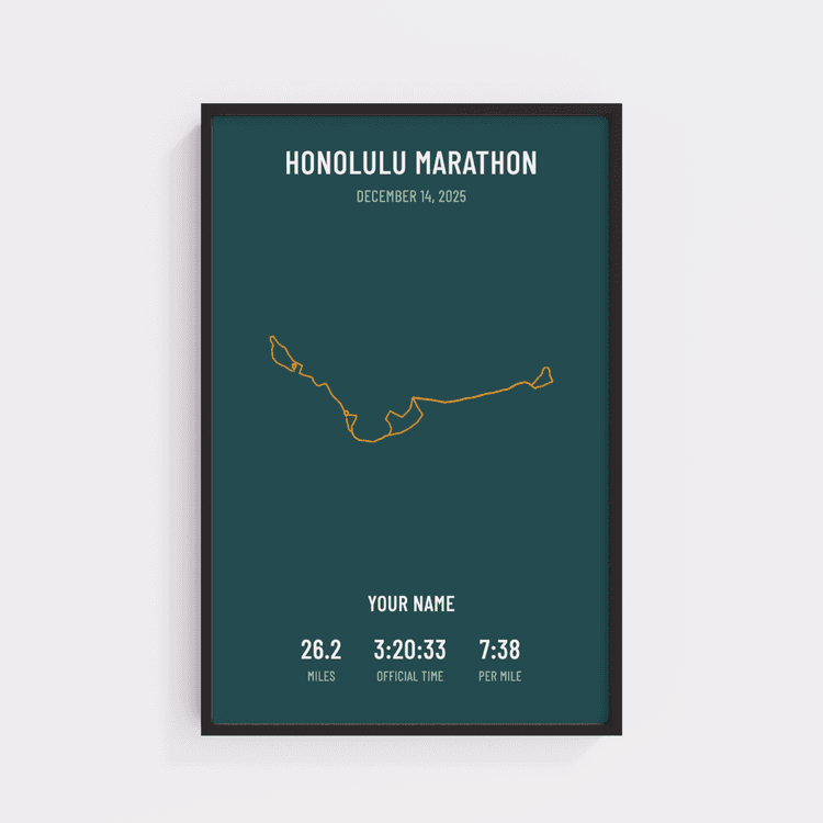 Honolulu Marathon - Minimal Emerald