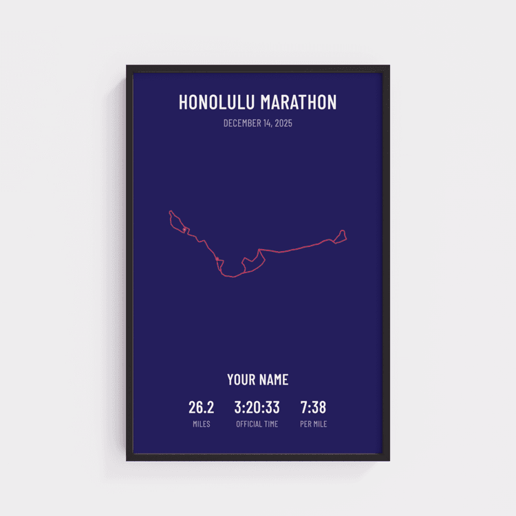 Honolulu Marathon - Minimal Plum