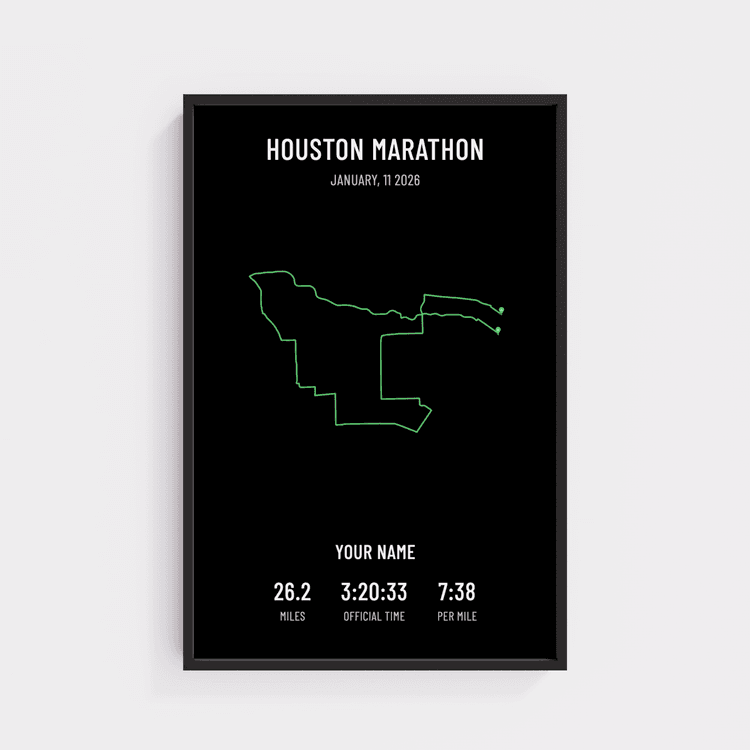Houston Marathon - Minimal Black