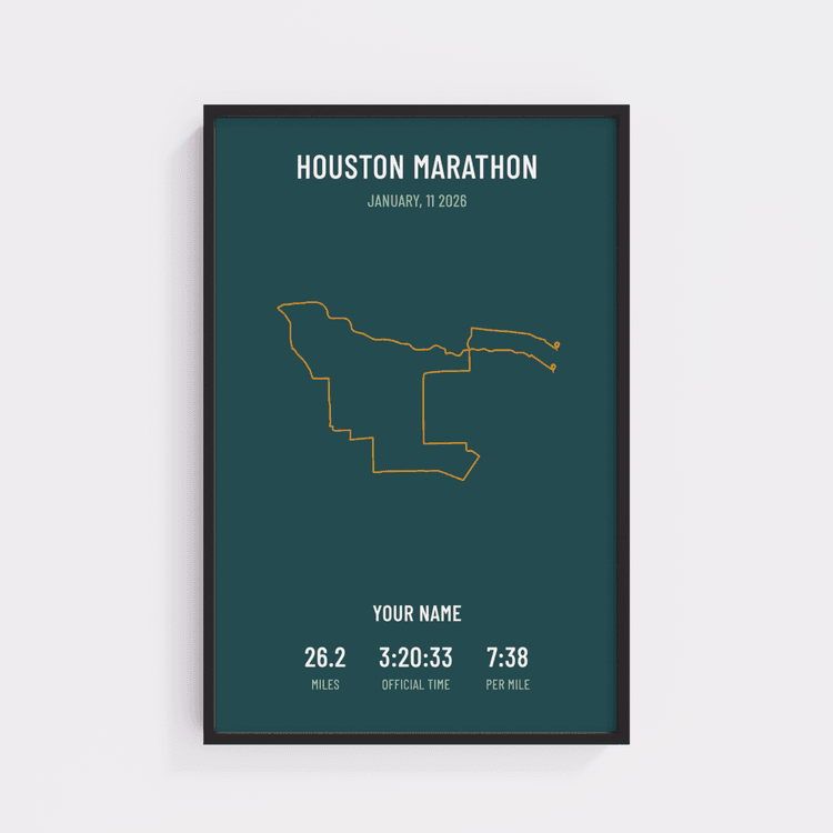 Houston Marathon - Minimal Emerald