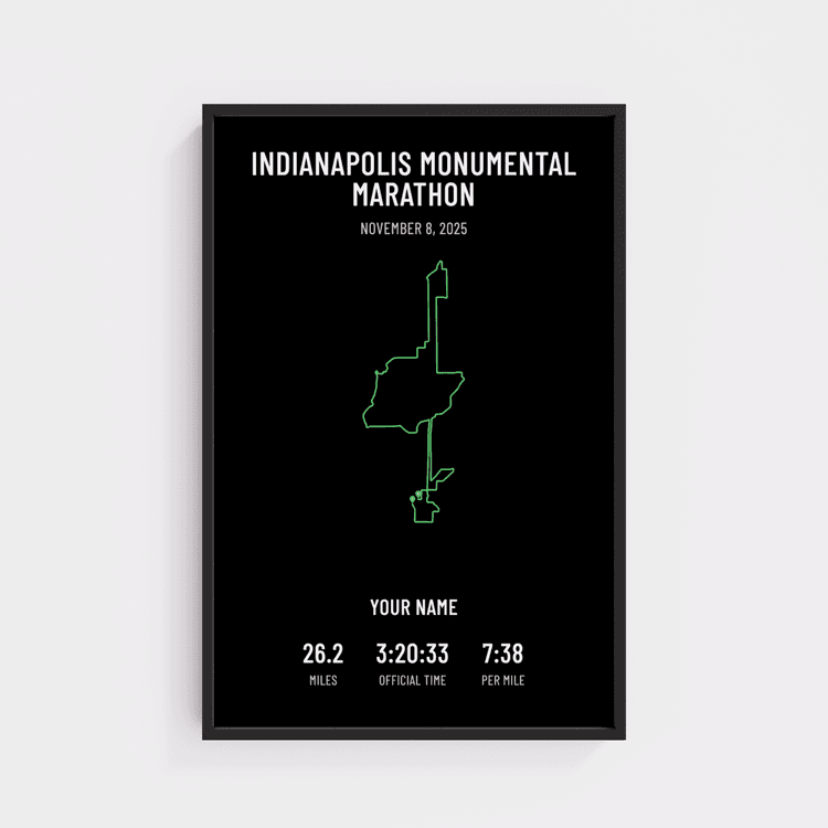 Indianapolis Monumental Marathon - Minimal Black