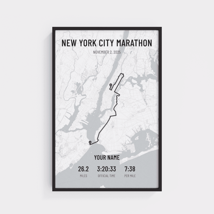 New York City Marathon - Modern Gray
