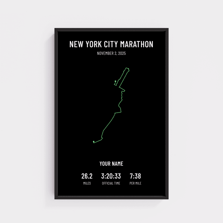 New York City Marathon - Minimal Black