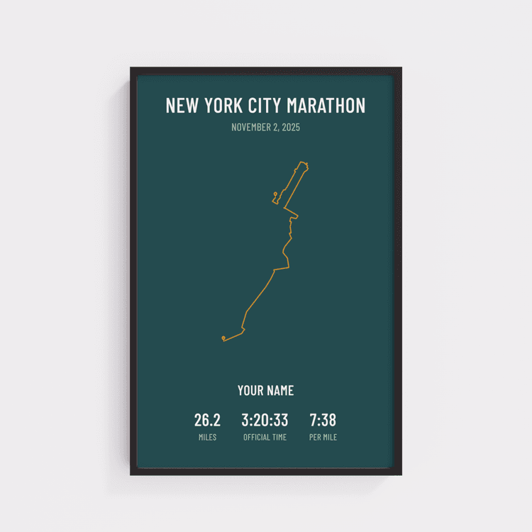 New York City Marathon - Minimal Emerald