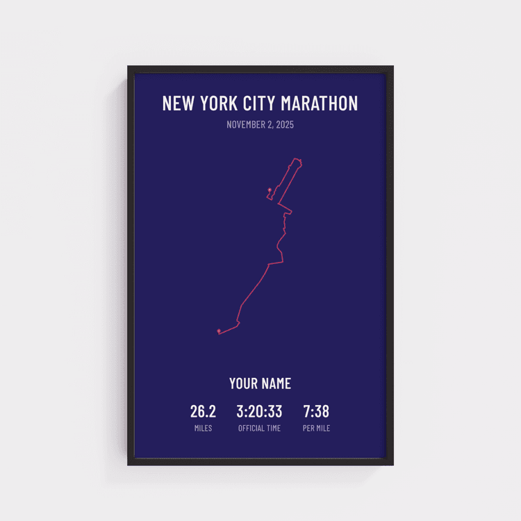 New York City Marathon - Minimal Plum